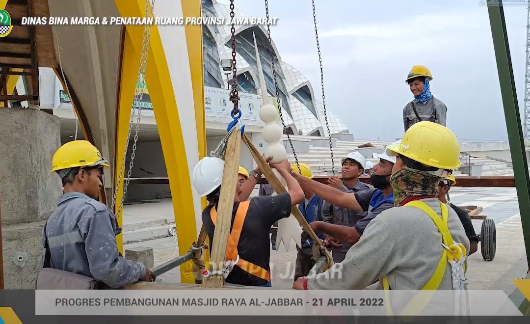 Progres Pembangunan Masjid Al-Jabbar Tahap IV – 21 April 2022