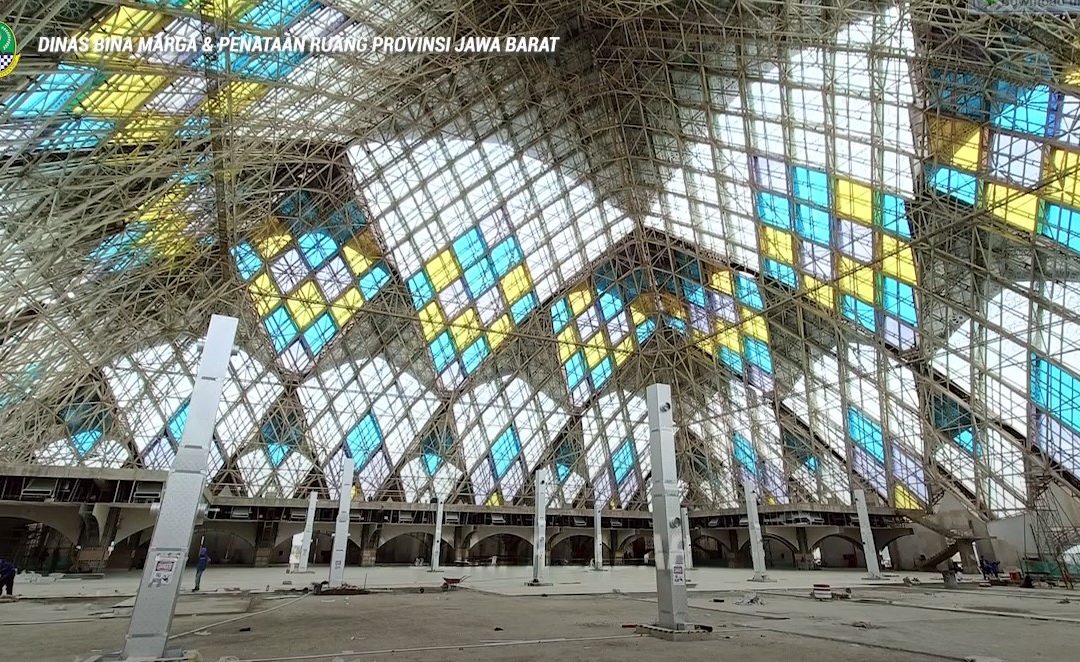 Progres Pembangunan Masjid Al Jabbar – 24 Februari 2022